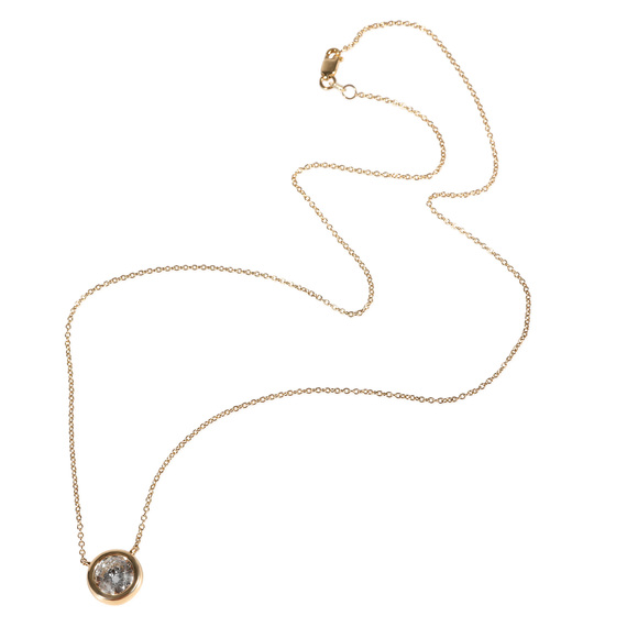 14K Yellow Gold Doughnut Bezel Pendant, 1.50 Ct Lab-Grown Diamond, G/H I1 - Picture 2 of 4